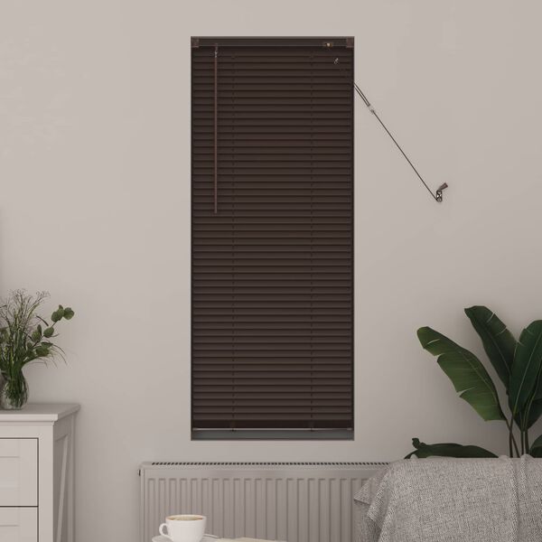 vidaXL Venecijanska žaluzija Temno rjava z vzorcem 150 x 50 cm PVC