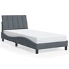 vidaXL Posteljni okvir brez vzmetnice Hanko temno siv 90x200 cm žamet