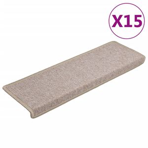 vidaXL Stopni&scaron;čne preproge 15 kosov 65x21x4 cm taupe pravokotne