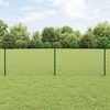 vidaXL Ograja s stebrom Zelena 0,6 x 10 m Jeklo in PVC