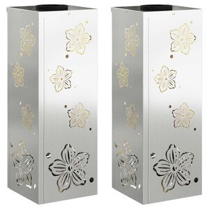 vidaXL Solarno LED svetilo za pot 2 kos Toplo bela 18 x 18 x 50 cm