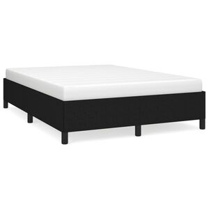 vidaXL Posteljni okvir brez vzmetnice črn 140x190 cm blago