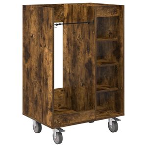 vidaXL Golf omara s kolesom Enobarvno Dimljeni oreh 65 x 45 x 98 cm