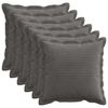 vidaXL Prevleka za blazino 6 kos HOUTEN Temno siva 45 x 45 cm korduroy