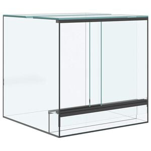 vidaXL Terarij s shranjevanjem Transparentno 30 x 30 x 30 cm Steklo