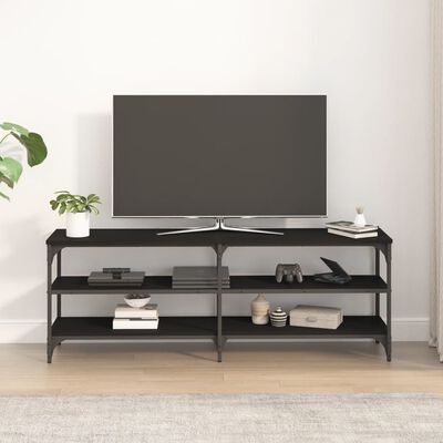 vidaXL TV omarica črna 140x30x50 cm inženirski les
