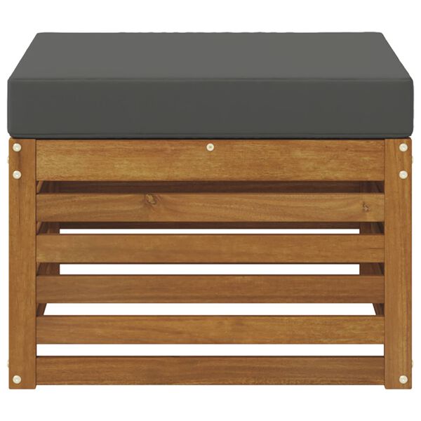 vidaXL Zunanji puf Masiven les akacije Naravna