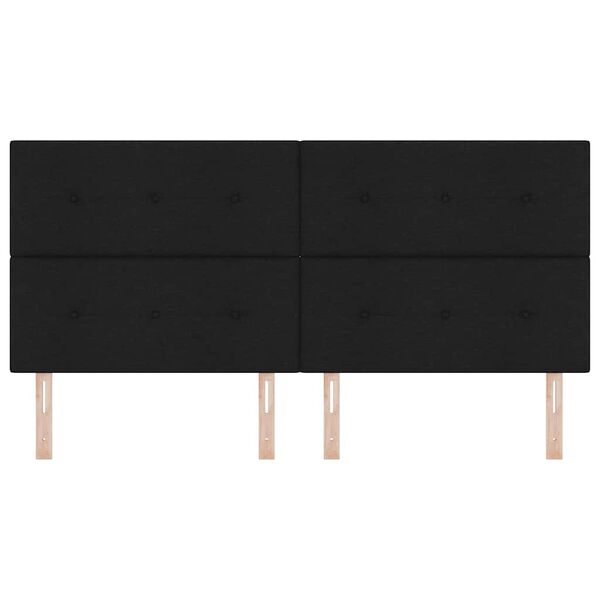 vidaXL Vi&scaron;insko nastavljiva vzglavnica z vzglavjem Črna 200 cm blago