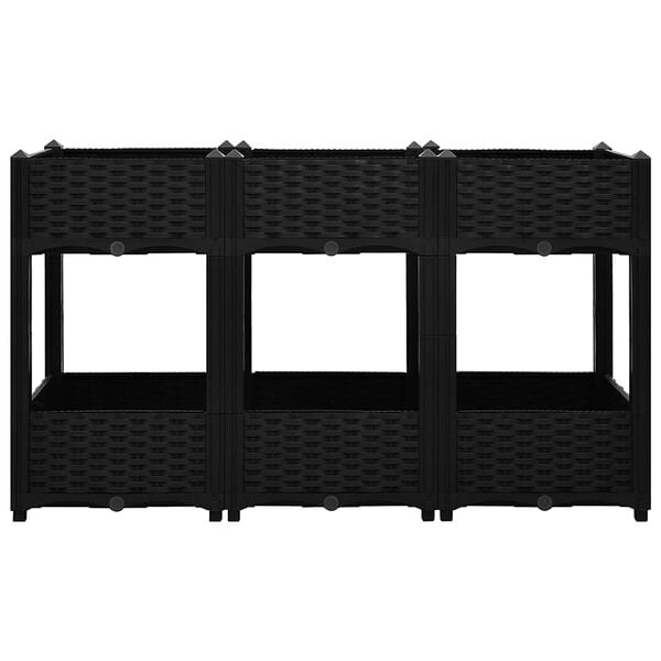 vidaXL Visoka greda 120x40x71 cm polipropilen