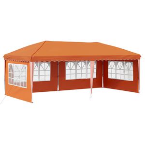vidaXL Zložljivi &scaron;otor za zabave 575 x 289 x 245 cm Oranžna