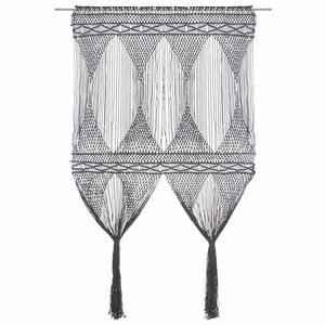 vidaXL Zavesa makrame antracitna 140x240 cm bombaž