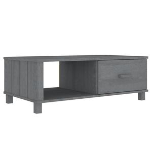 vidaXL Klubska mizica HAMAR temno siva 100x55x35 cm trdna borovina