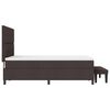vidaXL Postelja z vzmetnico z vzmetnico Temno rjava 140 x 190 cm blago