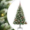 vidaXL Umjetno božično drevo s snežno oblogo 150 LED Toplo bela