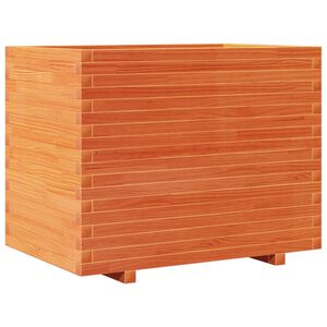 vidaXL Vrtno cvetlično korito vo&scaron;čeno rjavo 90x60x72 cm trdna borovina
