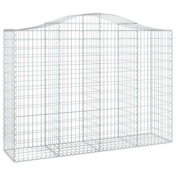 vidaXL Obokane gabion košare 14kosi 200x50x140/160 cm pocinkano železo