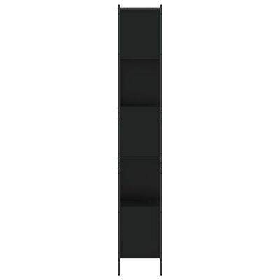 vidaXL Knjižna omara črna 72x28x172 cm inženirski les