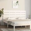 vidaXL Posteljno vzglavje belo 150x3x80 cm trdna borovina