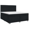 vidaXL Postelja boxspring z vzmetnico Črna 180 x 200 cm Blago