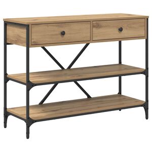 vidaXL Konzolna miza Rjava 100 x 34,5 x 75 cm les