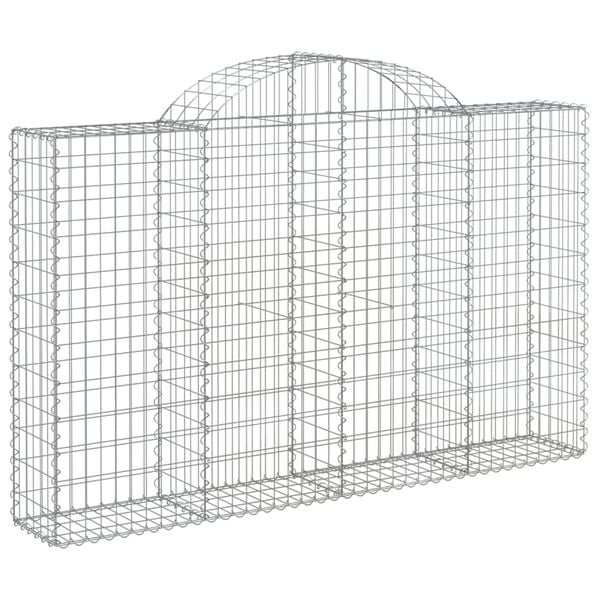 vidaXL Obokane gabion ko&scaron;are 9 kosov 200x30x120/140cm pocinkano železo