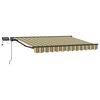 vidaXL Ročno senčilo s LED-ji Zelena, Rumena, Antracit 3 x 2,5 m