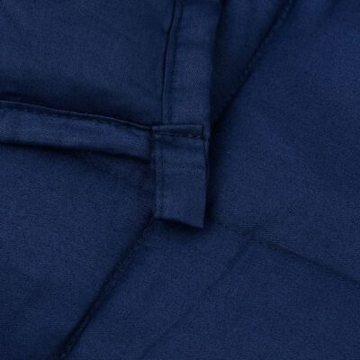 vidaXL Obtežena odeja modra 220x230 cm 15 kg blago