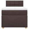 vidaXL Box spring postelja z vzmetnico temno rjava 90x200 cm blago