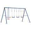 vidaXL Zunanji swing komplet večbarvno 330 x 185 x 185 cm Jeklo in PE