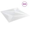 vidaXL Stenske plo&scaron;če Zvezda 24 pcs Bel Zvezda 50 x 50 cm XPS Pena