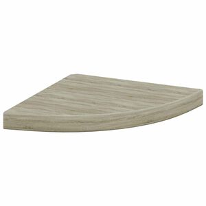 vidaXL Kotna polica barva hrasta 35x35x3,8 cm MDF