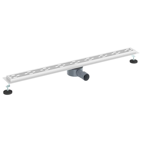 vidaXL Tu&scaron; odtok Stekleni pokrov s 360&deg; sifonom srebrna 100 cm