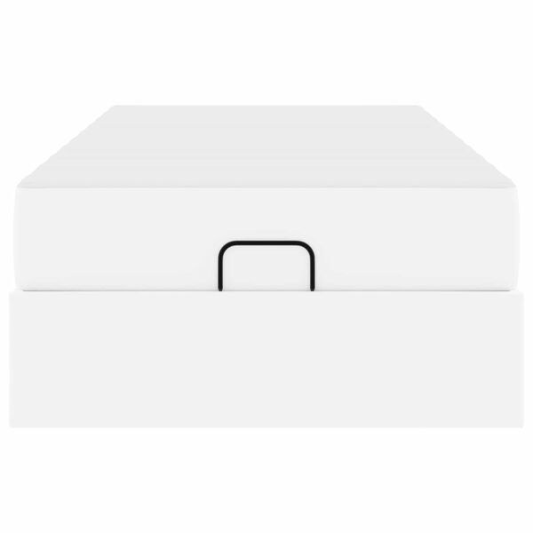 vidaXL Konstrukcija postelje Čista bela 90 x 190 cm Umetna koža