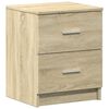 vidaXL Nočna omarica z 2 predaloma sonoma hrast 40x36x50 cm