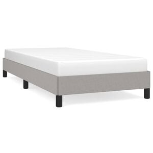 vidaXL Posteljni okvir brez vzmetnice svetlo siv 100x200 cm blago