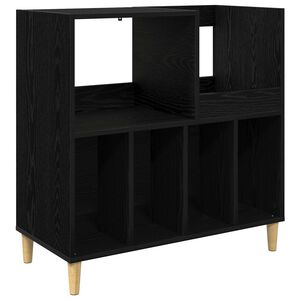 vidaXL Stojalo za gramofon Črni hrast 82 x 39,5 x 82,5 cm