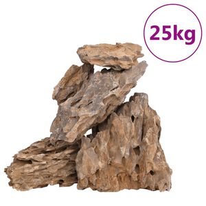 vidaXL Zmajev kamen 25 kg me&scaron;ane barve 10-30 cm