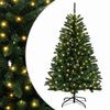 vidaXL Umetno Zložljivo Božično Drevo 150 cm 150 LED Toplo bela jeklo