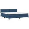 vidaXL Postelja z vzmetnico z blazino Modra 200 x 200 cm blago