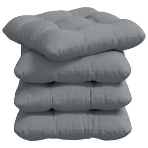 vidaXL Sedežne blazine 4 kos Blago Svetlo siva 40 x 40 x 12 cm