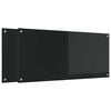 vidaXL Kuhinjski panel 2 pcs Črna 110 x 50 cm kaljeno steklo