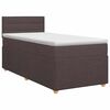 vidaXL Postelja boxspring z vzmetnico Temno rjava 80 x 200 cm Blago