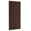 vidaXL Stre&scaron;ni panel 12 kos Rjava 100 x 45 cm Pocinkano jeklo