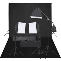 vidaXL Komplet za foto studio z lučmi in ozadjem