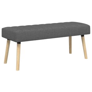 vidaXL Bench z kanalnim oblazinjenjem Temno siva 110 x 40 x 46 cm