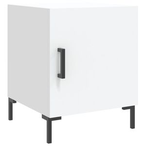 vidaXL Nočna omarica bela 40x40x50 cm inženirski les