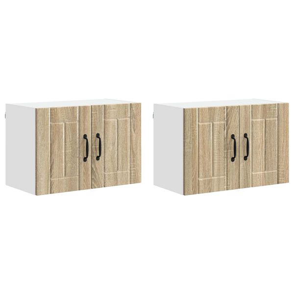 vidaXL Kuhinjske stenske omare 2 pcs Sonoma hrast 60 x 31 x 40 cm
