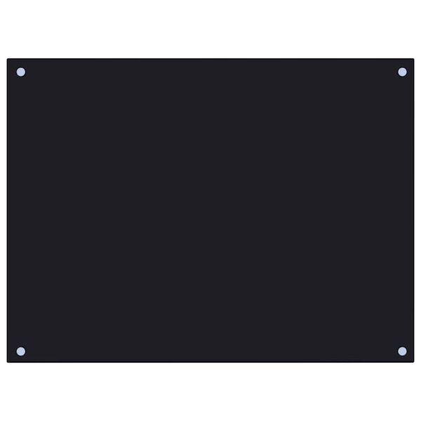 vidaXL Kuhinjska zaščitna obloga 2 kosa črna 80x60 cm kaljeno steklo