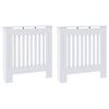 vidaXL Pokrov radiatorja 2 kos Bela 78 x 19 x 81,5cm Inženirski les