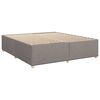 vidaXL Box spring postelja z vzmetnico taupe 180x200 cm blago